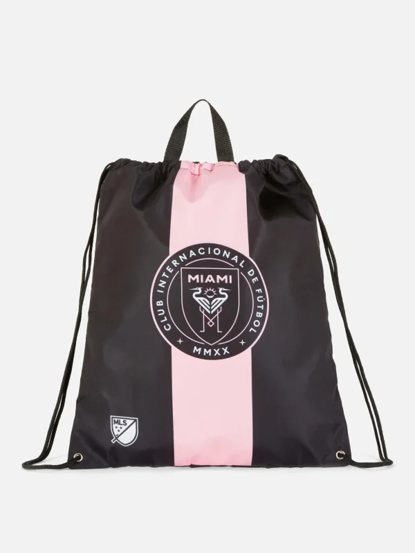 Primark Kids' Inter Miami CF Drawstring Bag Black Outlet