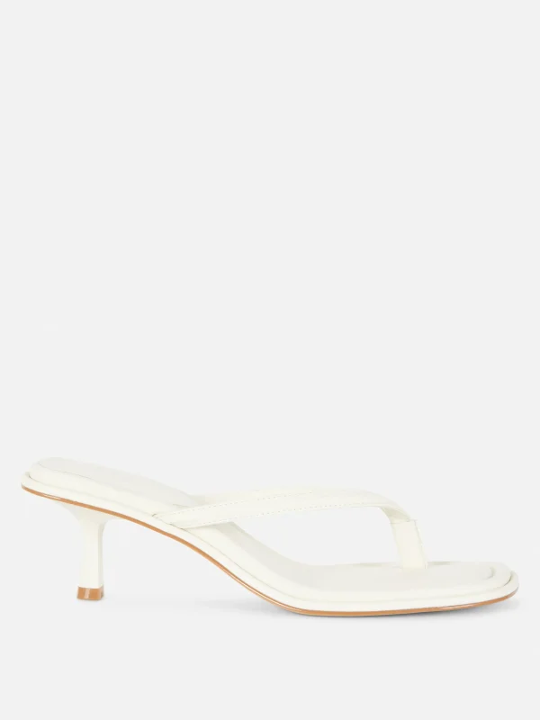 Primark Kitten Heel Sandals White Flash Sale