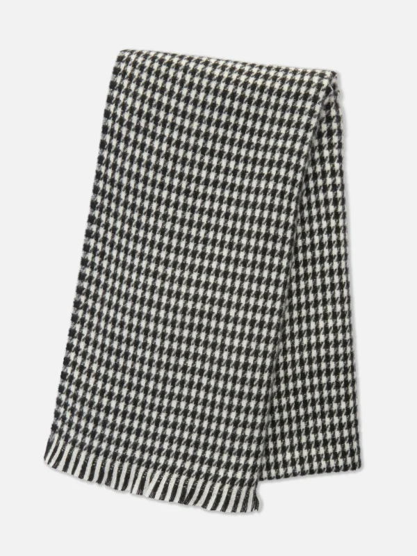 Primark Long Patterned Scarf Black/White Best