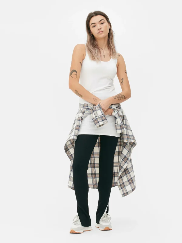 Primark Longline Stretch Tank White Cheap