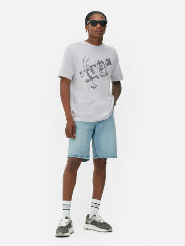 Primark Looney Tunes Graphic T-Shirt Gray Heather Cheap