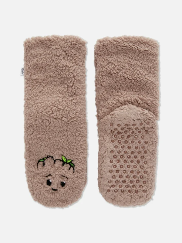 Primark Marvel Baby Groot Slipper Socks Brown New