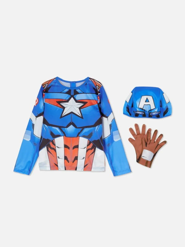 Primark Marvel Captain America Dress Up Set Blue New