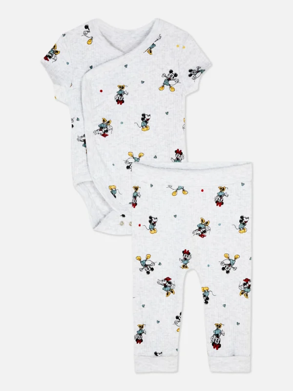 Primark Mickey And Minnie Mouse Bodysuit And Leggings Set Multi Outlet