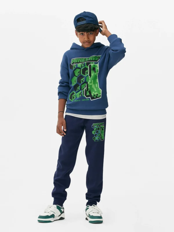 Primark Minecraft Drawstring Joggers Navy Best Sale