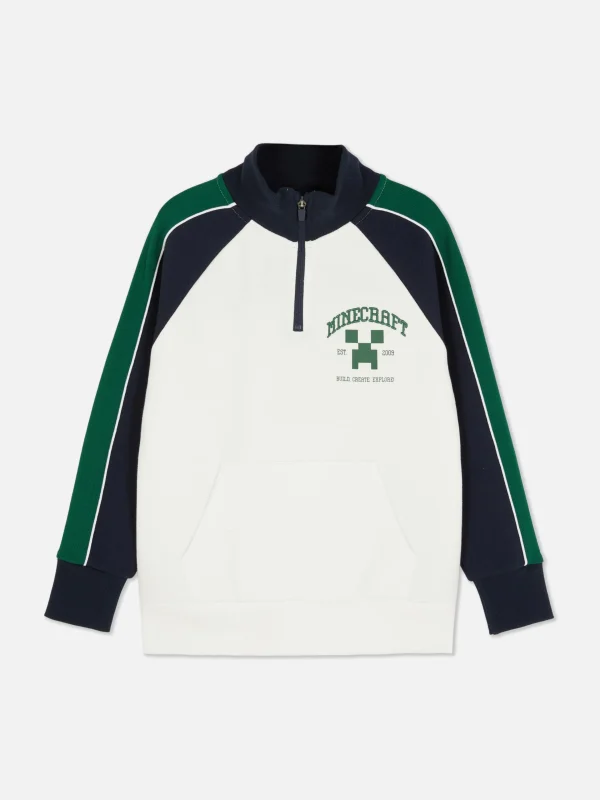Primark Minecraft Half-Zip Jacket Ivory Cheap