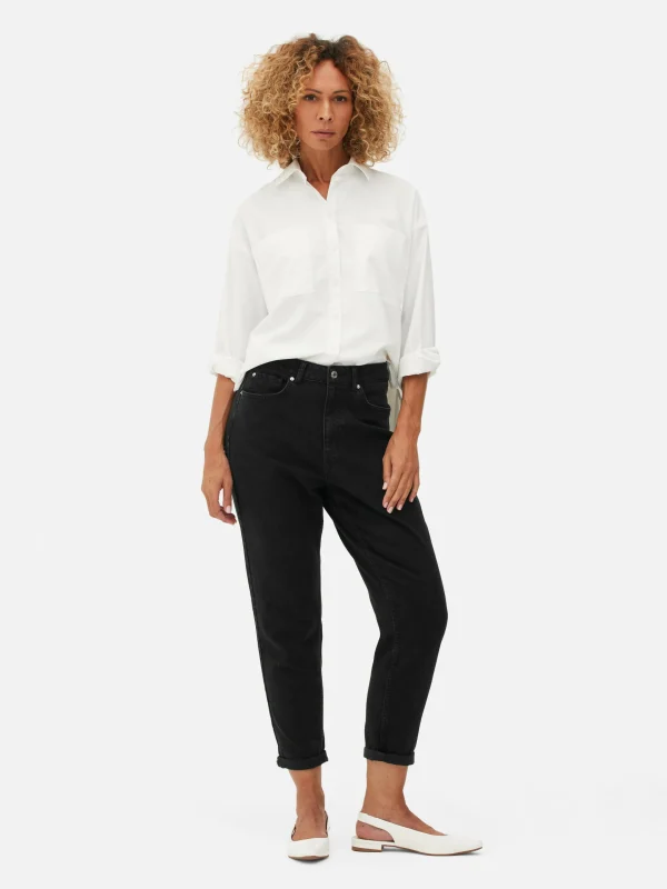 Primark Mom Jeans Black Cheap