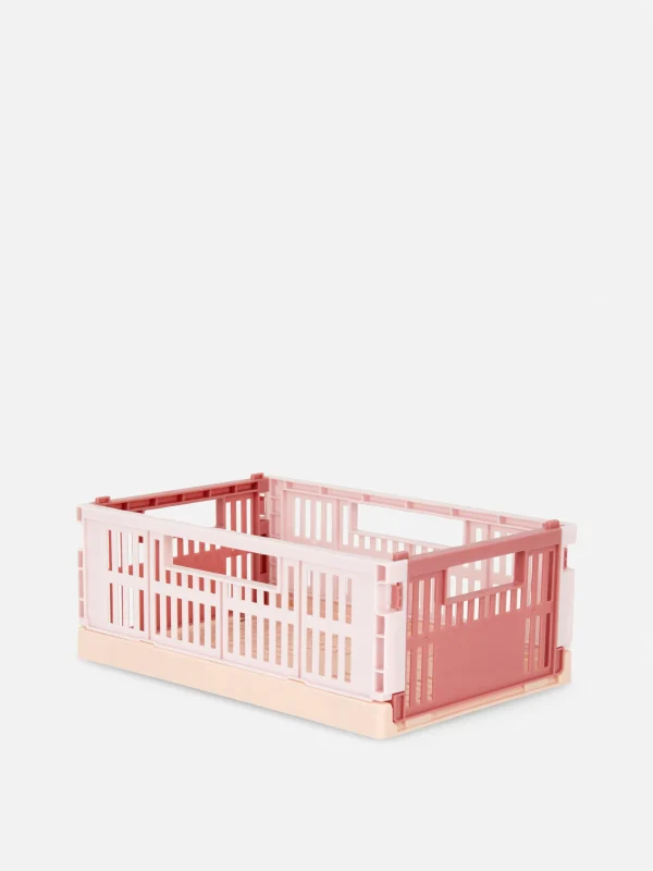Primark Multicolor Collapsable Storage Basket Light Pink Cheap