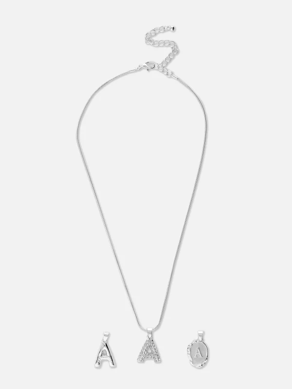 Primark Multi-Pendant Initial Necklace White Best