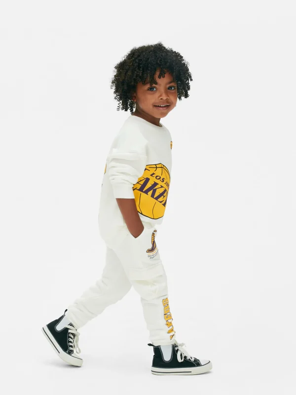 Primark NBA Los Angeles Lakers Cargo Joggers Ivory Shop