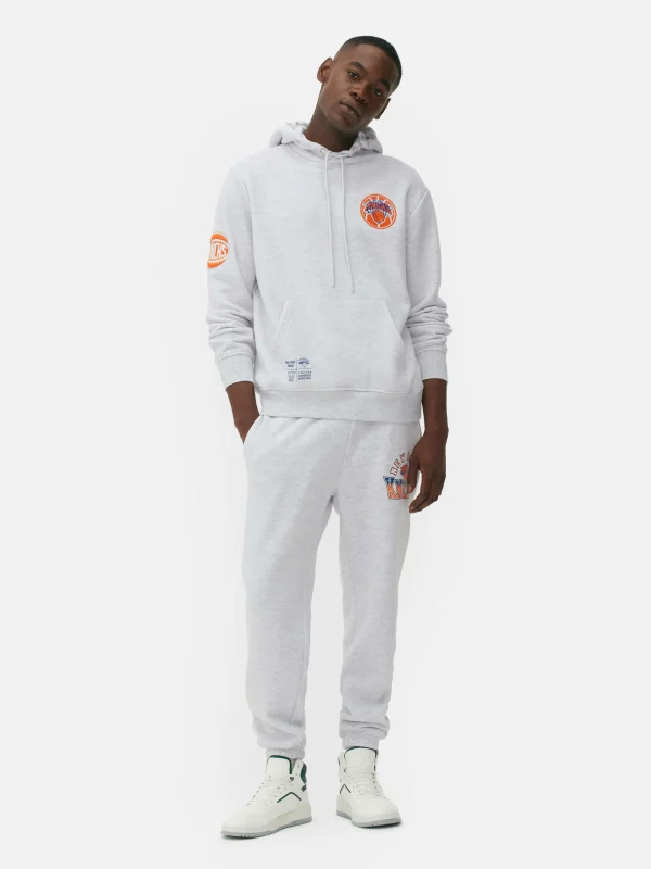 Primark NBA New York Knicks Drawstring Hoodie Gray Heather Sale