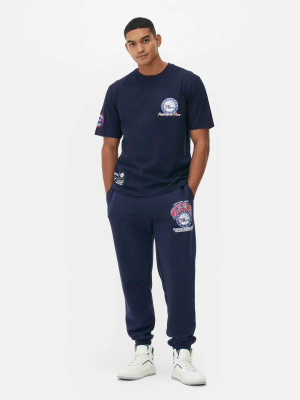 Primark NBA Philadelphia 76ers Short Sleeve T-Shirt Navy Fashion