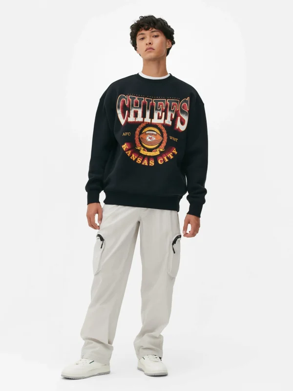 Primark NFL Kansas City Chiefs Graphic Sweatshirt Black Outlet