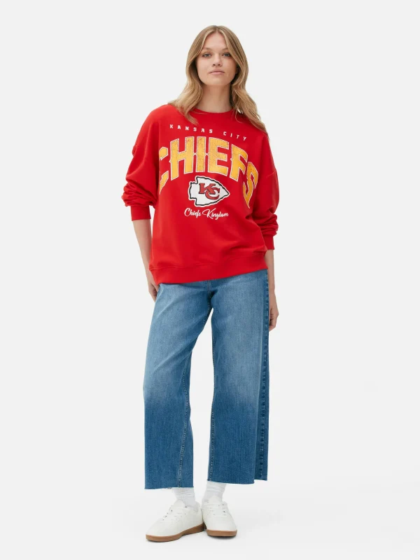 Primark NFL Kansas City Chiefs Oversized Sweatshirt Red Fashion
