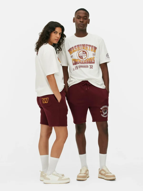 Primark NFL Washington Commanders Co-ord Shorts Maroon Cheap