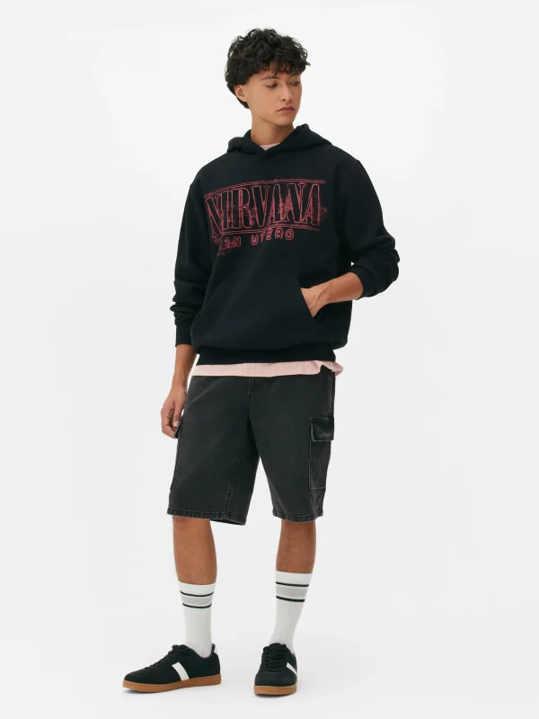 Primark Nirvana Album Art Hoodie Black Discount