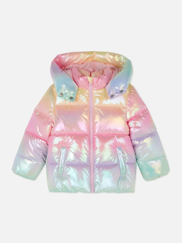 Primark Ombre Iridescent Puffer Jacket Multi Online