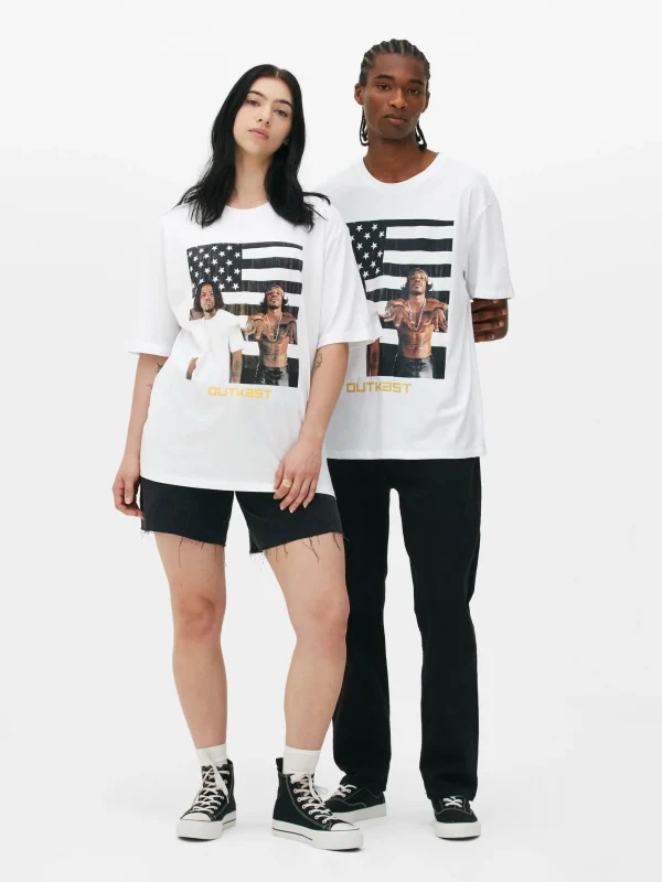 Primark Outkast Graphic T-Shirt White Best Sale