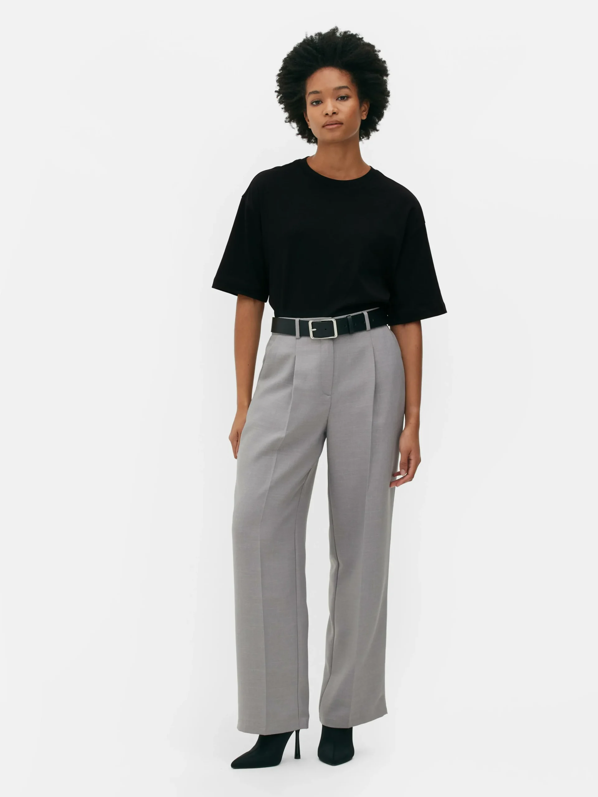 Primark Oversized Essential Jersey T-Shirt Black Store