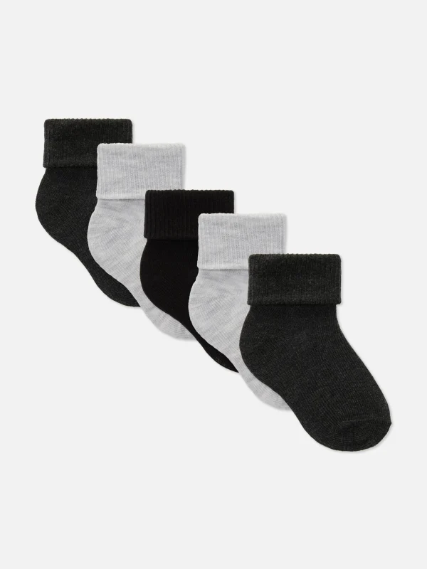 Primark 5-Pack Ankle Socks Black Hot