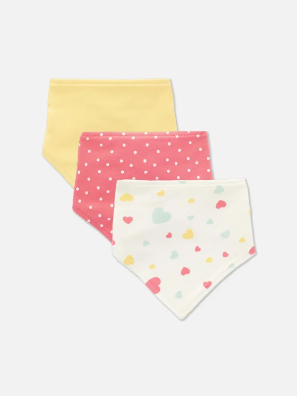 Primark 3-Pack Bandana Bibs Pink Flash Sale