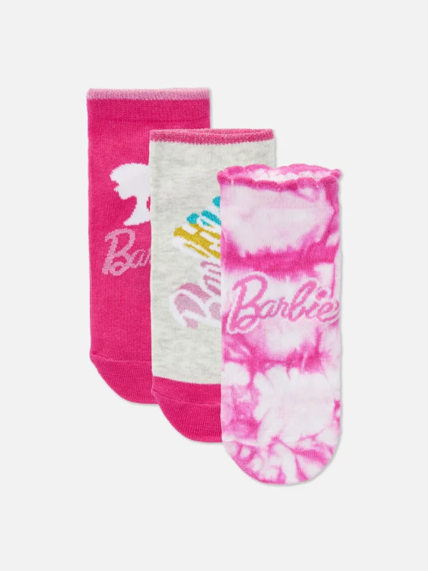 Primark 3-Pack Barbie Sneaker Socks Pink Online