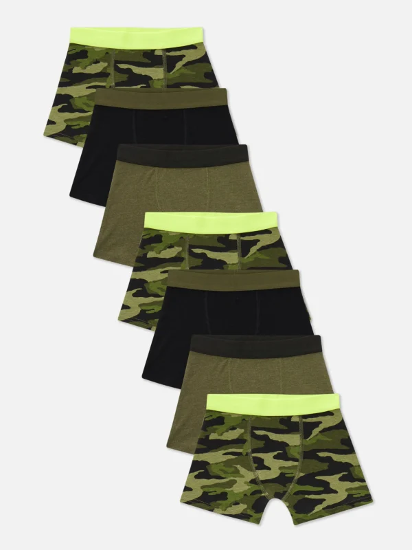 Primark 7-Pack Camo Boxer Briefs Multi Flash Sale