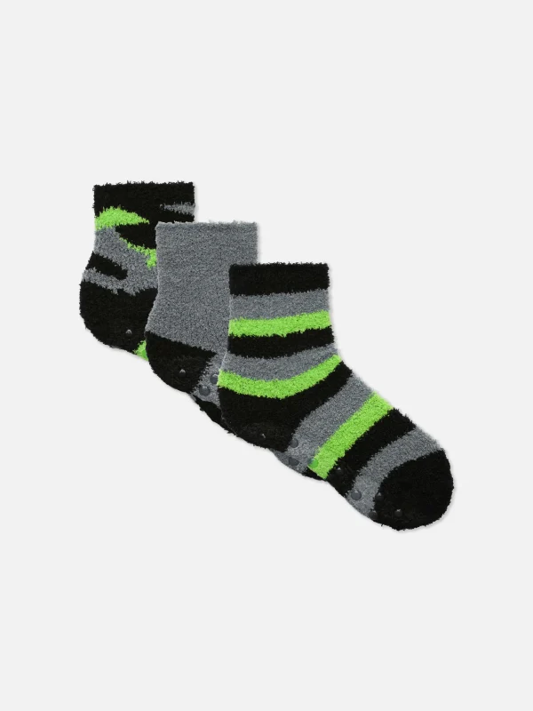 Primark 3-Pack Camo/Striped Ankle Socks Green Fashion