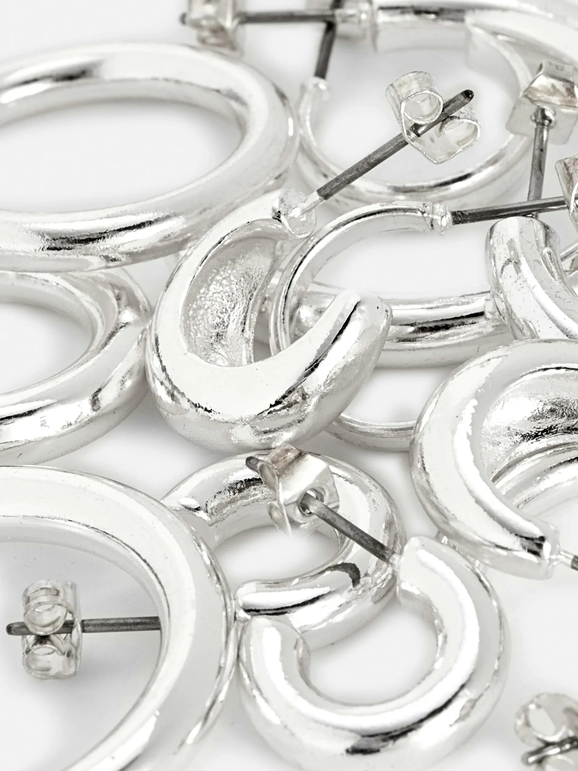 Primark 6-Pack Chunky Hoop Earrings White Fashion