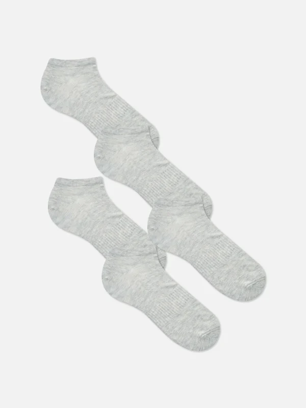 Primark 5-Pack Core Sneaker Socks Gray Hot