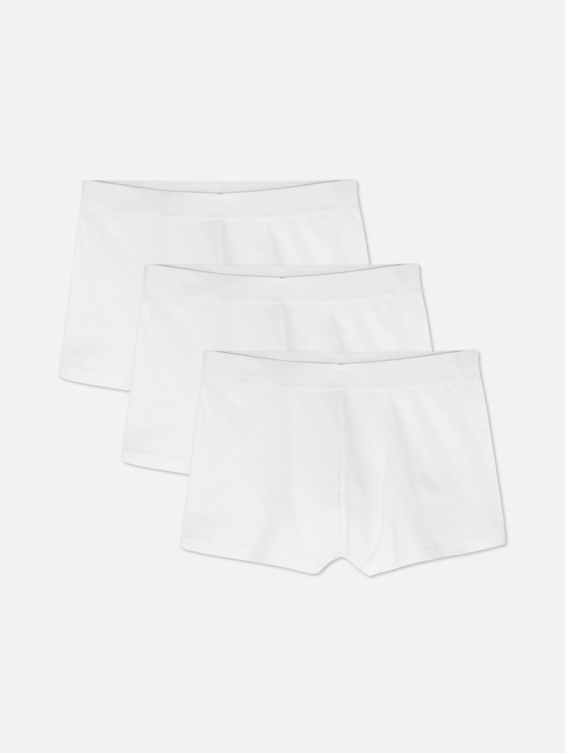 Primark 3-Pack Cotton Blend Boxer Briefs White Fashion