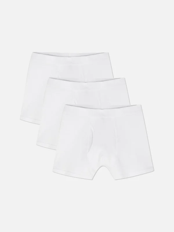 Primark 3-Pack Cotton Blend Trunk Briefs White Cheap