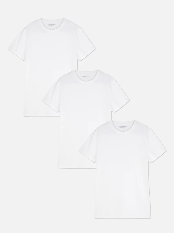 Primark 3-Pack Crew Neck Base T-Shirts White Store