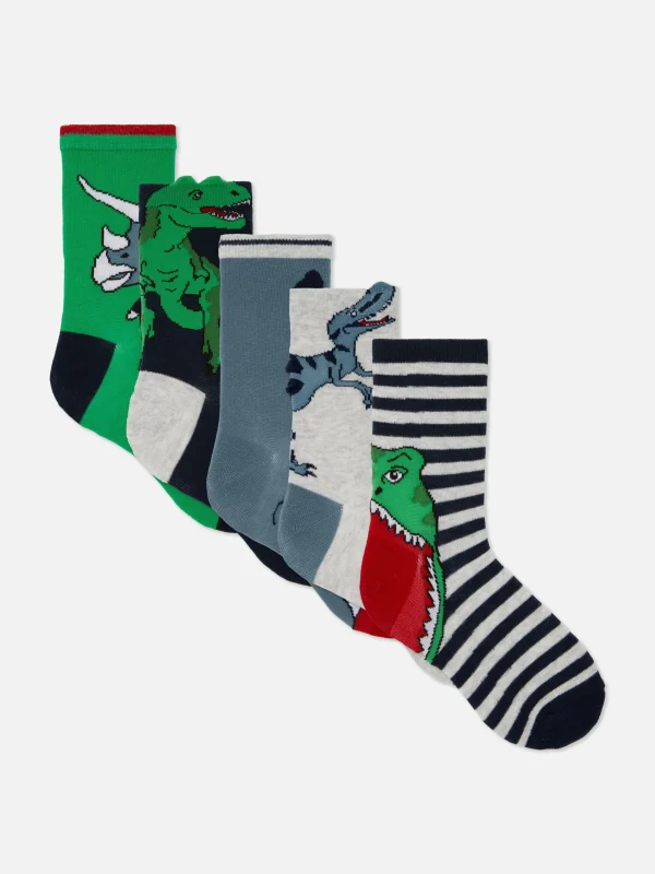 Primark 5-Pack Dinosaur Ankle Socks Green Store