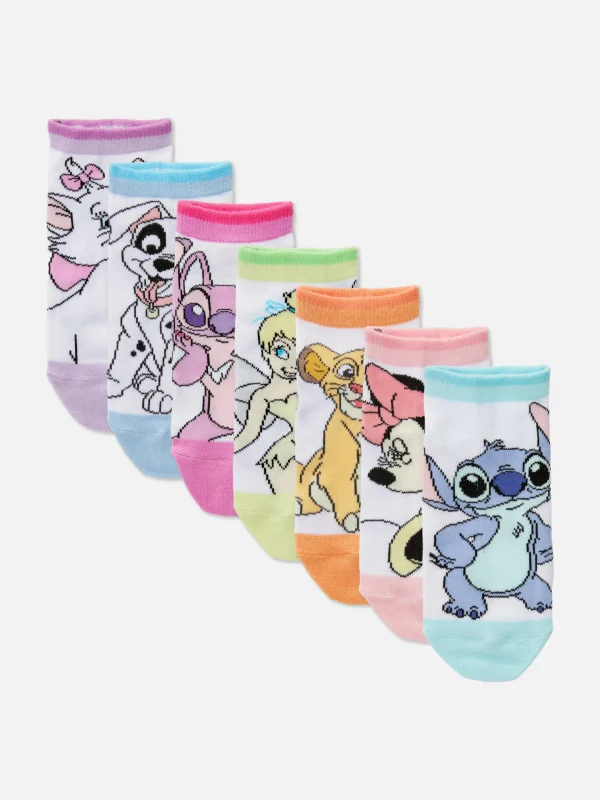 Primark 7-Pack Disney Character Ankle Socks Multi Shop