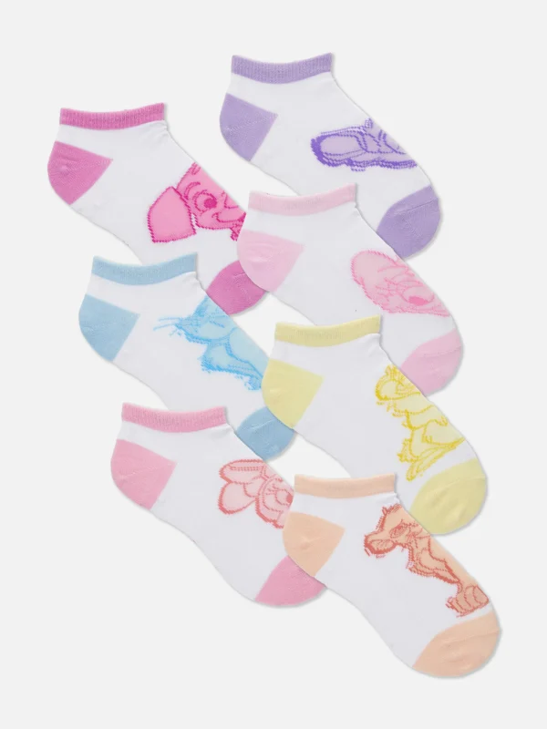 Primark 7-Pack Disney Characters Sneaker Socks Multi Sale