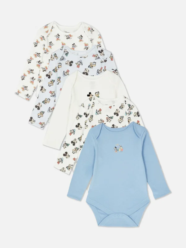 Primark 5-Pack Disney’s Mickey Mouse And Friends Bodysuits Blue Store