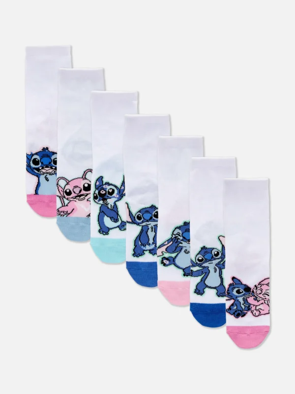 Primark 7-pack Disney’s Stitch And Angel Ankle Socks Multi Sale