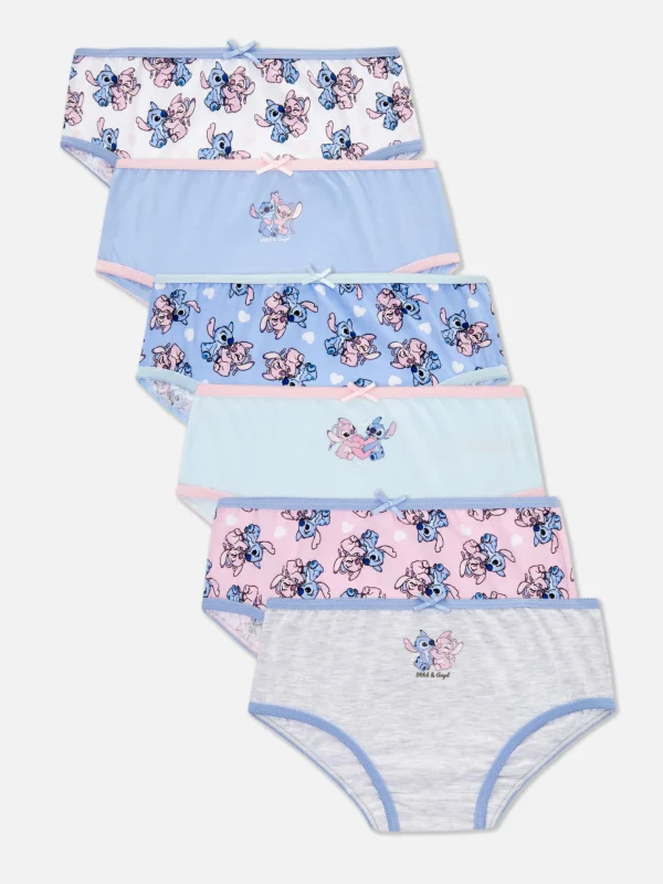 Primark 6-Pack Disney’s Stitch And Angel Briefs Multi New