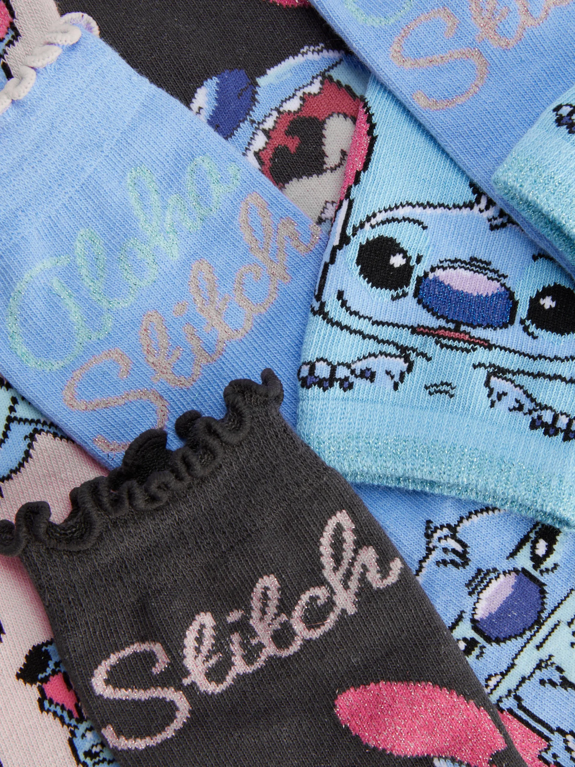 Primark 4-Pack Disney’s Stitch Ankle Socks Blue Cheap