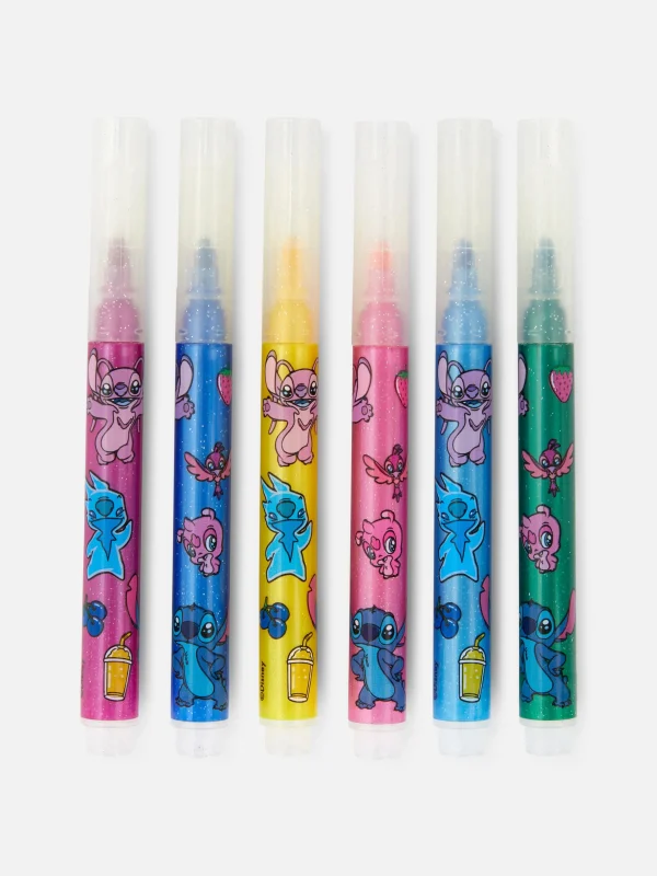 Primark 6-Pack Disney’s Stitch Glitter Marker Pens Multi Outlet