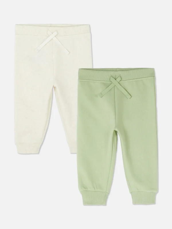 Primark 2-Pack Drawstring Cuffed Joggers Oatmeal Discount