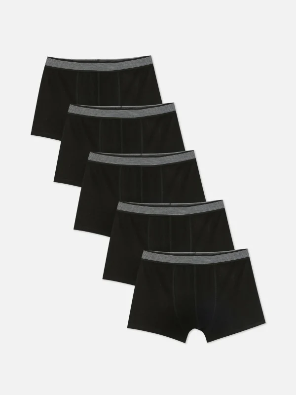 Primark 5-Pack Essential Boxer Briefs Black Shop