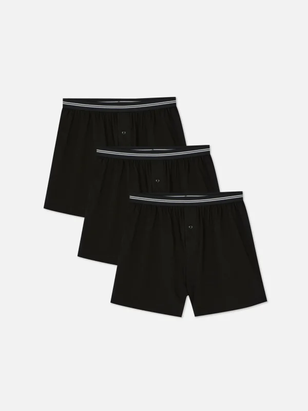 Primark 3-Pack Essential Boxer Shorts Black Flash Sale
