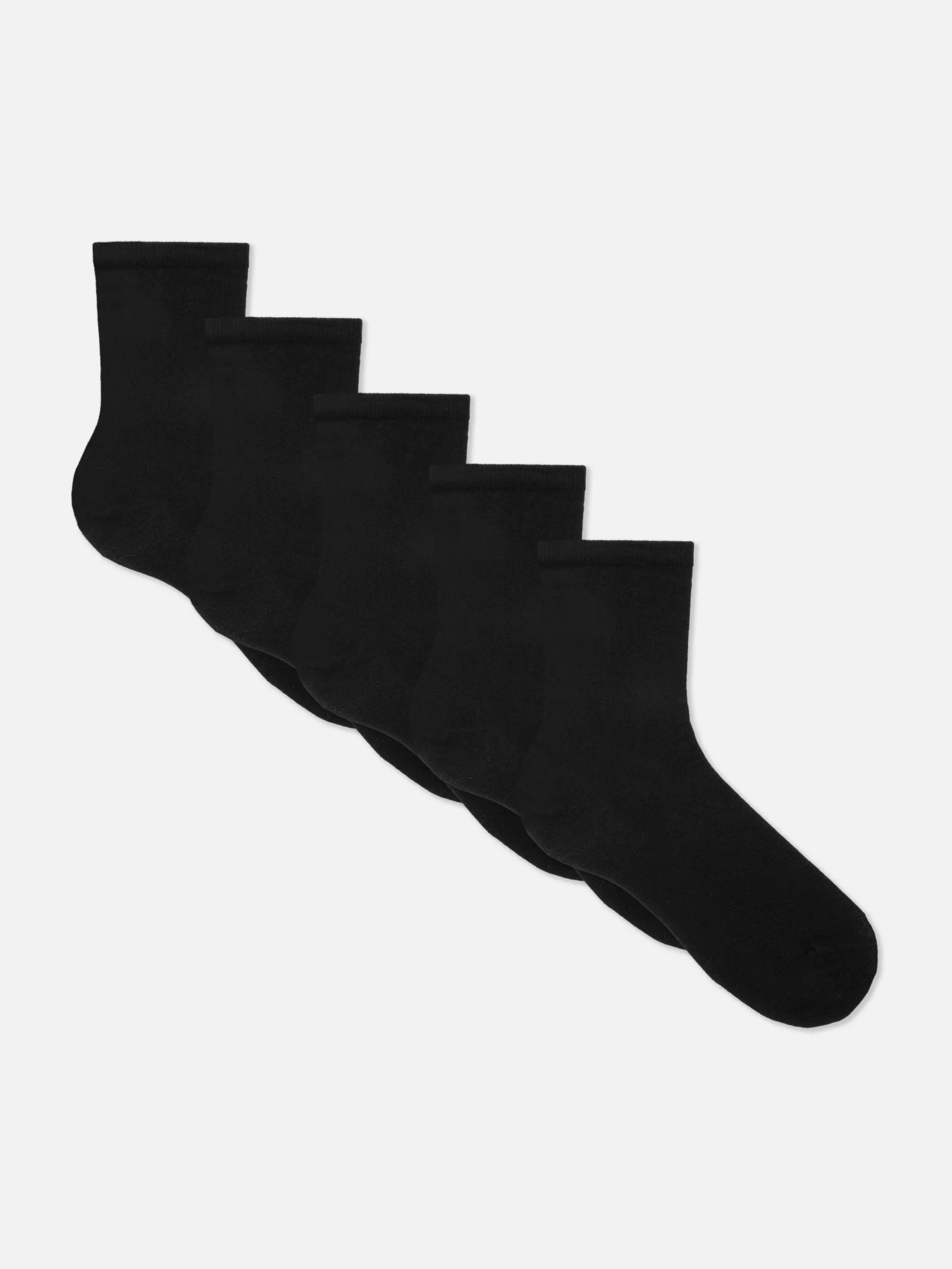 Primark 5-Pack Essential Crew Socks Black Cheap