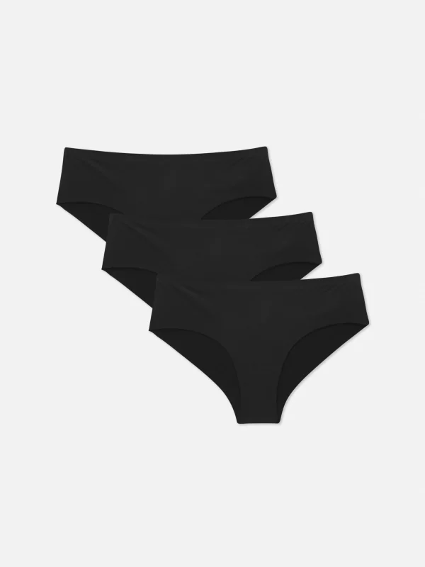 Primark 3-Pack Essential Invisible Hipster Briefs Black Clearance