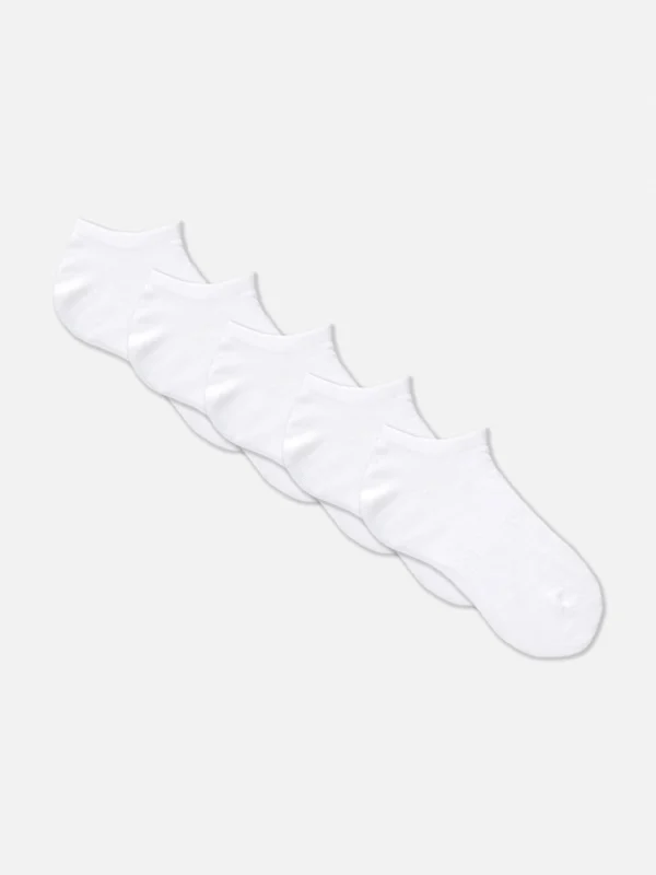 Primark 5-Pack Essential Sneaker Socks White Cheap