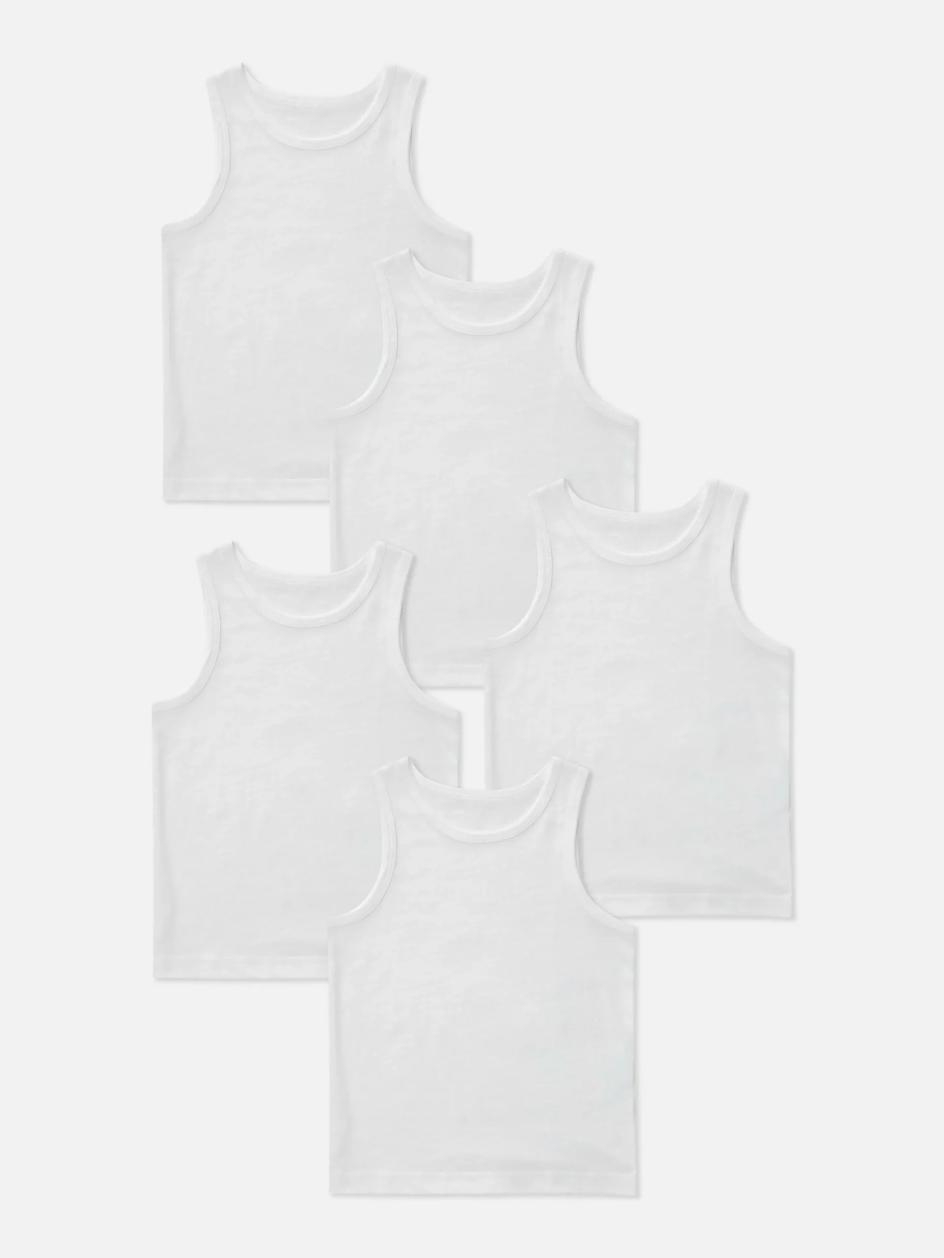 Primark 5-Pack Essential Tanks White Cheap