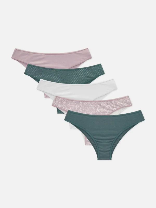Primark 5-Pack Everyday Brazilian Briefs Purple Sale