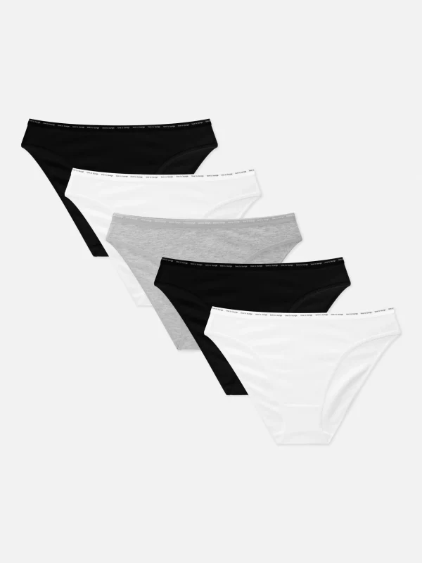 Primark 5-Pack Everyday Mini Briefs Black Clearance